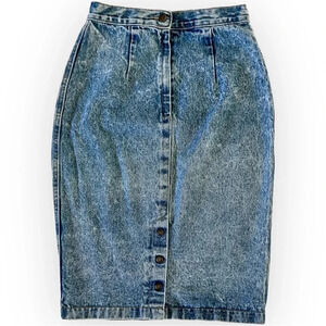 Vintage Zena Denim Midi Skirt